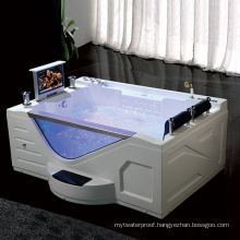 Luxury Digital Control 2 Person Black Acrylic Massage Hydrotherapy Bathtub